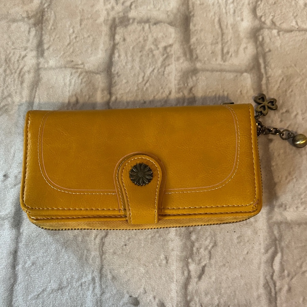 Yellow Faux Leather Women’s Wallet